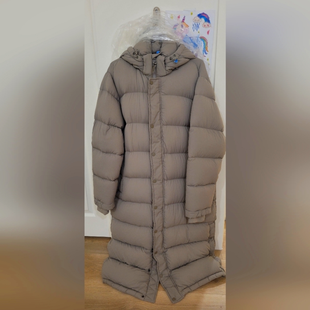 Aritzia Super Puff Long Taupe, sz Large